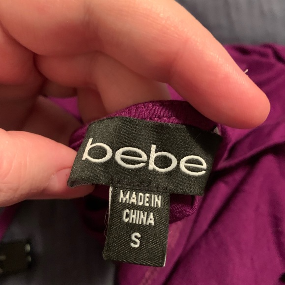 Bebe small short sleeve with lace up back purple - Picture 4 of 4